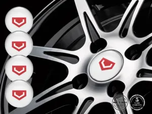 Vossen Car Rim Decal Brand Silicone Dome Stickers